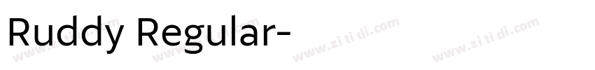 Ruddy Regular字体转换